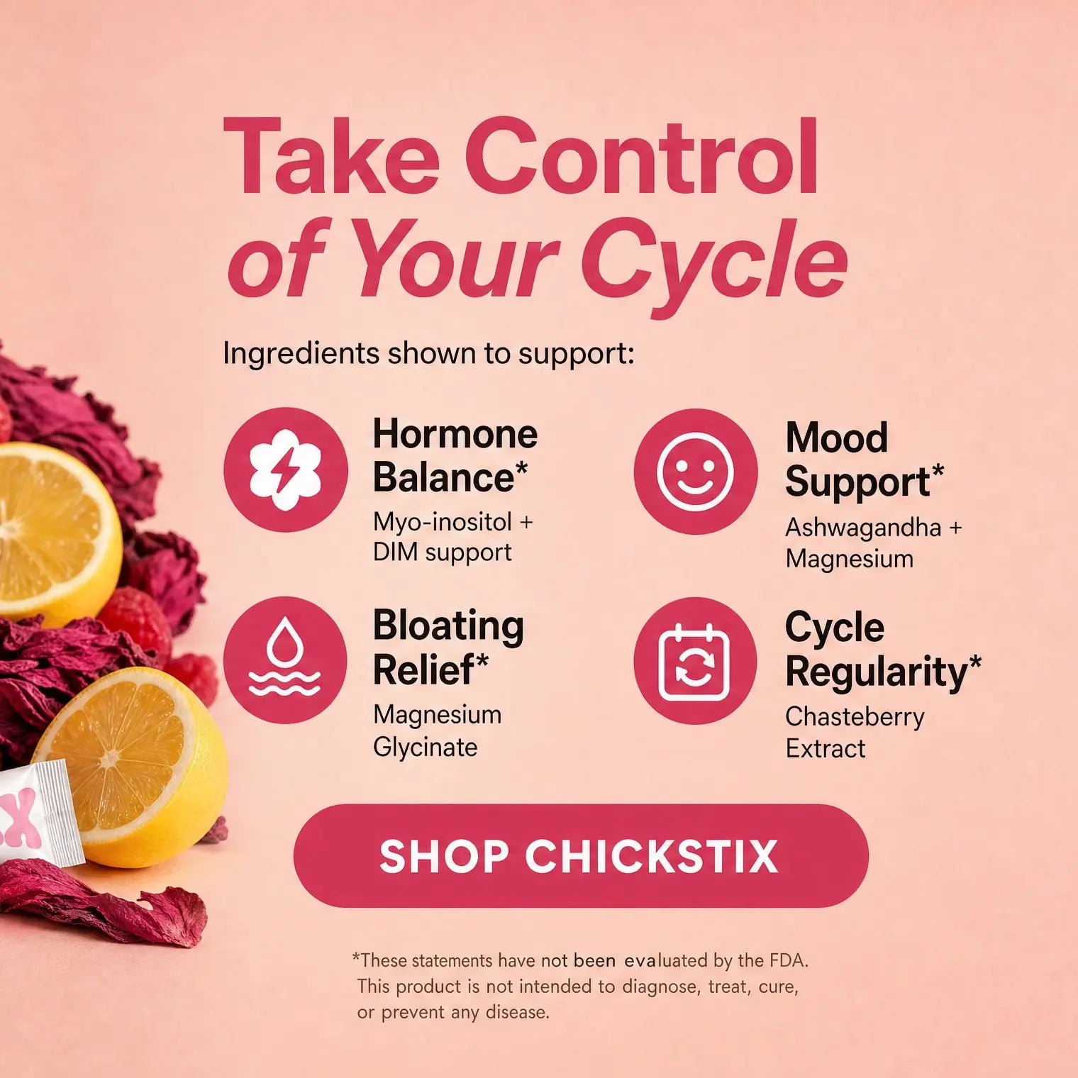 CHICKSTIX - Hormone Balance + Cycle Support Stick Pack